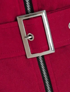 Women's Hoodie Jacket Comfortable Breathable Zipper Pocket Casual Plain Vacation Street Daily Wear Going out Zipper Regular Hooded Regular Fit Long Sleeve Outerwear Black Red Spring Fall