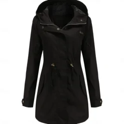 Women's Hoodie Jacket Hiking Jacket Hiking Windbreaker Outdoor Windproof Breathable Lightweight Comfortable Outerwear Trench Coat Top Fishing Climbing Beach claret White Black Gray Navy Blue