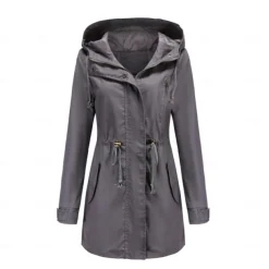 Women's Hoodie Jacket Hiking Jacket Hiking Windbreaker Outdoor Windproof Breathable Lightweight Comfortable Outerwear Trench Coat Top Fishing Climbing Beach claret White Black Gray Navy Blue