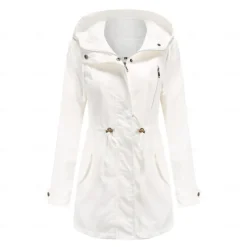 Women's Hoodie Jacket Hiking Jacket Hiking Windbreaker Outdoor Windproof Breathable Lightweight Comfortable Outerwear Trench Coat Top Fishing Climbing Beach claret White Black Gray Navy Blue