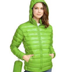 Women's Hoodie Jacket Hiking Down Jacket Duckdown Winter Outdoor Full Zip Hoodie Thermal Warm Packable Windproof Ultra Light (UL) Jacket Coat Top Camping Ski / Snowboard Fishing Red Blue