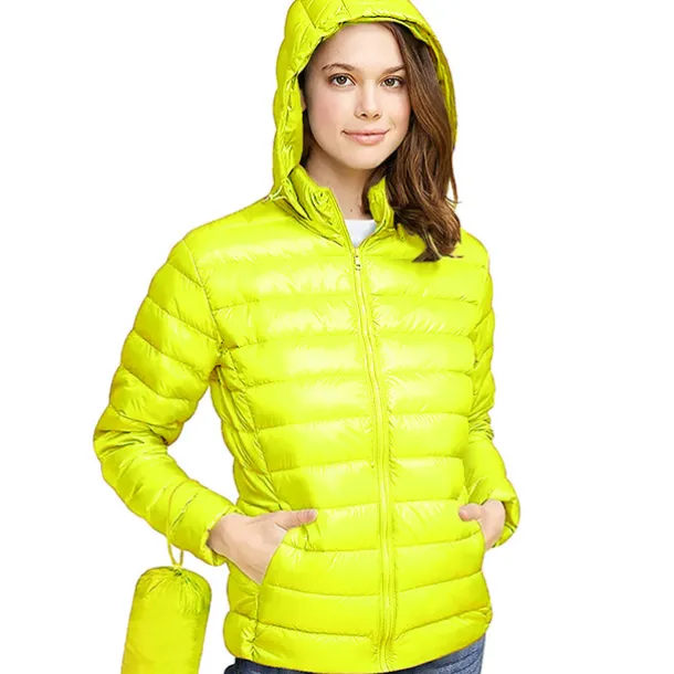 Women's Hoodie Jacket Hiking Down Jacket Duckdown Winter Outdoor Full Zip Hoodie Thermal Warm Packable Windproof Ultra Light (UL) Jacket Coat Top Camping Ski / Snowboard Fishing Red Blue
