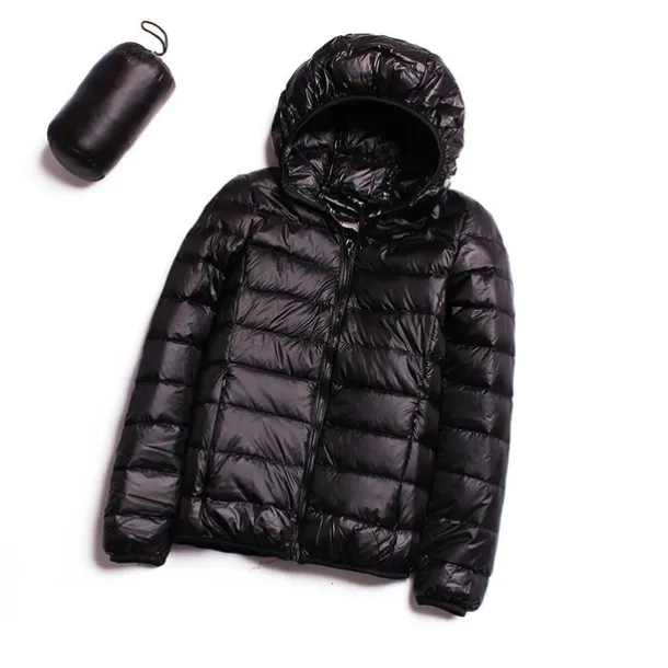 Women's Hoodie Jacket Hiking Down Jacket Duckdown Winter Outdoor Full Zip Hoodie Thermal Warm Packable Windproof Ultra Light (UL) Jacket Coat Top Camping Ski / Snowboard Fishing Red Blue