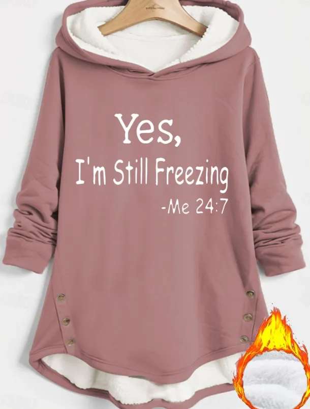 Women's Hoodie Sweatshirt Pullover Fleece Lined Warm Pajamas Sherpa Letter Casual Sports Print Warm Fuzzy Comfrt Long Sleeve Top Micro-elastic Fall & Winter Comfrt Breathable Soft Fabric