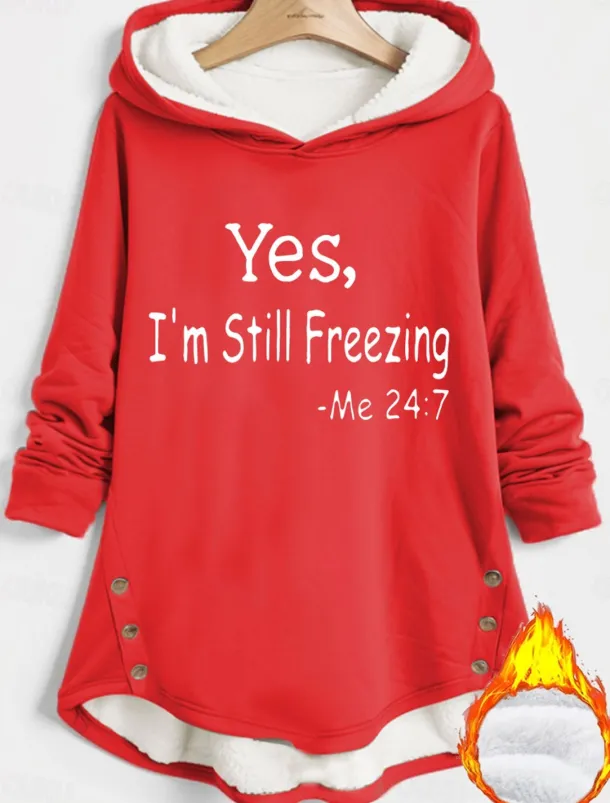 Women's Hoodie Sweatshirt Pullover Fleece Lined Warm Pajamas Sherpa Letter Casual Sports Print Warm Fuzzy Comfrt Long Sleeve Top Micro-elastic Fall & Winter Comfrt Breathable Soft Fabric