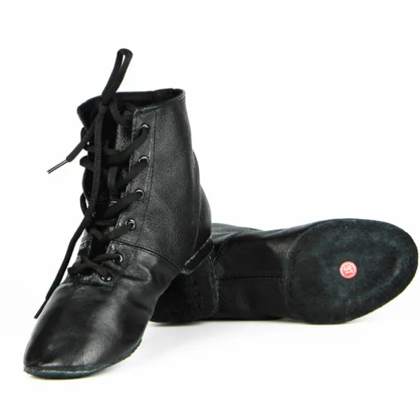 Women's Jazz Shoes Modern Shoes Dance Boots Performance Training Practice Flat Oxford Flat Heel Round Toe Lace-up Adults' Black