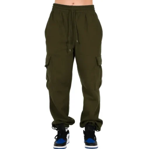 Women's Joggers Cargo Pants Drawstring Baggy Bottoms Athletic Athleisure Winter Breathable Soft Sweat wicking Gym Workout Running Jogging Sportswear Activewear Solid Colored Black White Army Green