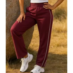 Women's Joggers Sweatpants Running Pants Patchwork Pocket Pants / Trousers Outdoor Sports & Outdoor Casual Tennis Golf Running Regular Fit Sportswear Activewear Stripes Black Pink Wine