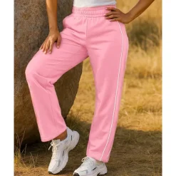 Women's Joggers Sweatpants Running Pants Patchwork Pocket Pants / Trousers Outdoor Sports & Outdoor Casual Tennis Golf Running Regular Fit Sportswear Activewear Stripes Black Pink Wine