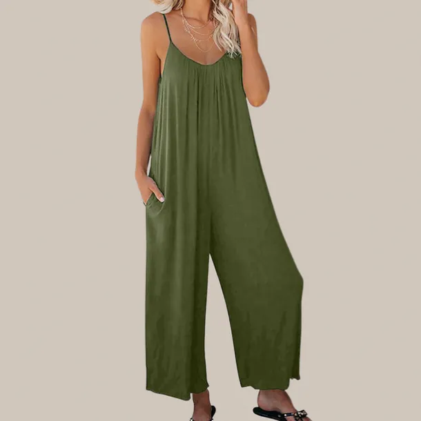 Women's Jumpsuits Casual Summer Basic Daily Wide Leg Navy Blue Overall Solid Color
