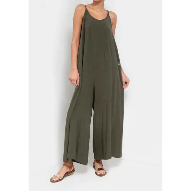 Women's Jumpsuits Casual Summer Basic Daily Wide Leg Navy Blue Overall Solid Color
