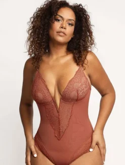 Women's Lace Shapewear Nightwear - Nylon Spandex Solid Colored Home Outfits