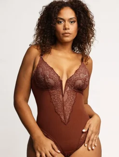 Women's Lace Shapewear Nightwear - Nylon Spandex Solid Colored Home Outfits