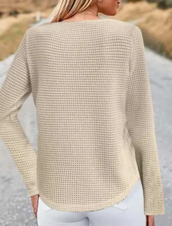 Women's Lace Splicing Top Solid Color Stylish Casual Long Sleeve Crew Neck Regular Tops Daily Lace Patchwork Pink Wine Blue Fuchsia Orange Summer Spring Fall