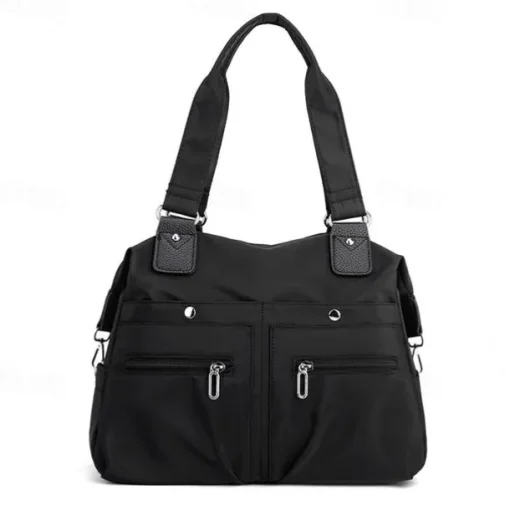 Women's Large Capacity Waterproof Nylon Shoulder Bag – Stylish Multi-Pocket Tote Handbag for Travel, Work & Daily Use