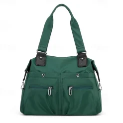 Women's Large Capacity Waterproof Nylon Shoulder Bag – Stylish Multi-Pocket Tote Handbag for Travel, Work & Daily Use