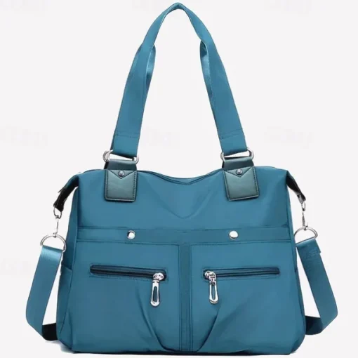 Women's Large Capacity Waterproof Nylon Shoulder Bag – Stylish Multi-Pocket Tote Handbag for Travel, Work & Daily Use