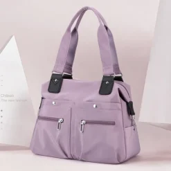 Women's Large Capacity Waterproof Nylon Shoulder Bag – Stylish Multi-Pocket Tote Handbag for Travel, Work & Daily Use