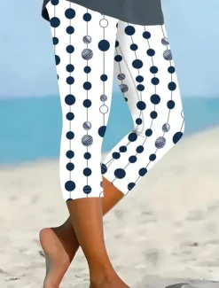 Women's Leggings Capri Pants High Elasticity Vacation Vintage Fashion Full Length High Waist Floral Graphic Printing Thermal Warm Breathable Soft Stretchy Outdoor Daily