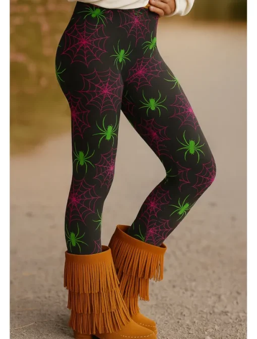 Women's Leggings Vacation Vintage Ethnic Style Ankle-Length High WaistPantsHalloween Graphic Animal 3D Print Quick Dry Breathability Soft Stretchy Outdoor Home Causal Black Red Green Fall Regular Fit