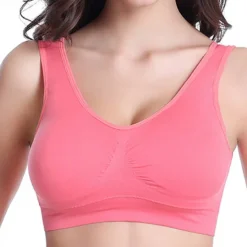 Women's Light Support Sports Bra Running Bra Open Back Bra Top Padded Fitness Leisure Sports Running Breathable Lightweight Soft Dark Pink Watermelon Red Black Solid Colored