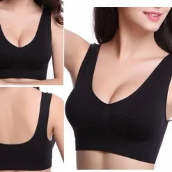 Women's Light Support Sports Bra Running Bra Open Back Bra Top Padded Fitness Leisure Sports Running Breathable Lightweight Soft Dark Pink Watermelon Red Black Solid Colored