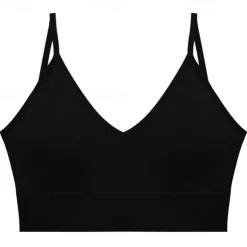 Women's Light Support Sports Bra Running Bra Open Back Bra Top Padded Fitness Leisure Sports Running Breathable Lightweight Soft Black White Blue Solid Colored