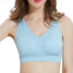 Women's Light Support Sports Bra Running Bra Open Back Bra Top No Padded Fitness Leisure Sports Running Breathable Soft Watermelon Red Black White Solid Colored