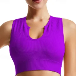 Women's Light Support Sports Bra Running Bra Wirefree Bounce Control Bra Top Padded Fitness Leisure Sports Running Breathable Lightweight Soft Aqua Blue Black White Solid Colored