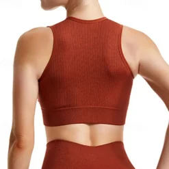 Women's Light Support Sports Bra Running Bra Wirefree Bounce Control Bra Top Padded Fitness Leisure Sports Running Breathable Lightweight Soft Aqua Blue Black White Solid Colored