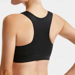 Women's Light Support Sports Bra Running Bra Removable Pad Bounce Control Bra Top Padded Fitness Leisure Sports Running Breathable Lightweight Soft Dark Pink Black White Solid Colored