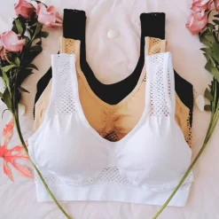 Women's Light Support Sports Bra Running Bra Open Back Bra Top Padded Fitness Leisure Sports Running Breathable Lightweight Soft Black White Pink Solid Colored