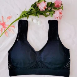 Women's Light Support Sports Bra Running Bra Open Back Bra Top Padded Fitness Leisure Sports Running Breathable Lightweight Soft Black White Pink Solid Colored