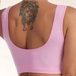 Women's Light Support Sports Bra Running Bra Open Back Cross Back Bra Top Padded Fitness Leisure Sports Running Breathable Lightweight Soft Watermelon Red Black White Solid Colored