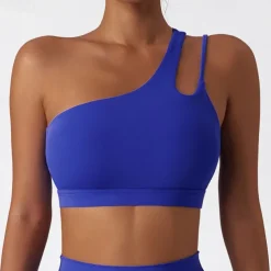 Women's Light Support Sports Bra Running Bra Open Back Bra Top Padded Fitness Leisure Sports Running Breathable Lightweight Soft Black Royal Blue Brown Solid Colored