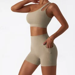 Women's Light Support Sports Bra Running Bra Open Back Bra Top Padded Fitness Leisure Sports Running Breathable Lightweight Soft Black Royal Blue Brown Solid Colored