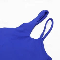 Women's Light Support Sports Bra Running Bra Open Back Bra Top Padded Fitness Leisure Sports Running Breathable Lightweight Soft Black Royal Blue Brown Solid Colored