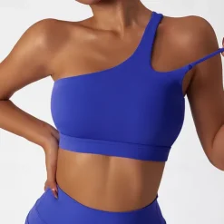 Women's Light Support Sports Bra Running Bra Open Back Bra Top Padded Fitness Leisure Sports Running Breathable Lightweight Soft Black Royal Blue Brown Solid Colored