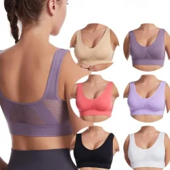 Women's Light Support Sports Bra Running Bra Open Back Bra Top Padded Fitness Leisure Sports Running Breathable Lightweight Soft Watermelon Red Black White Solid Colored