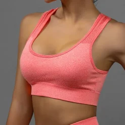 Women's Light Support Sports Bra Running Bra Open Back Removable Pad Bra Top Padded Fitness Leisure Sports Running Breathable Lightweight Soft Black Red Royal Blue Solid Colored