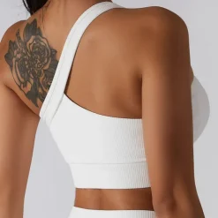Women's Light Support Sports Bra Running Bra Open Back Wirefree Bra Top Padded Fitness Leisure Sports Running Breathable Lightweight Soft Black White Blue Solid Colored