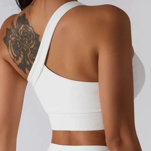 Women's Light Support Sports Bra Running Bra Open Back Wirefree Bra Top Padded Fitness Leisure Sports Running Breathable Lightweight Soft Black White Blue Solid Colored
