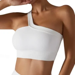 Women's Light Support Sports Bra Running Bra Open Back Wirefree Bra Top Padded Fitness Leisure Sports Running Breathable Lightweight Soft Black White Blue Solid Colored