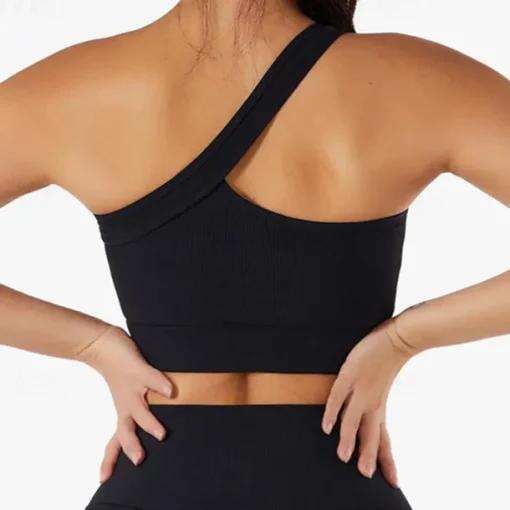 Women's Light Support Sports Bra Running Bra Open Back Wirefree Bra Top Padded Fitness Leisure Sports Running Breathable Lightweight Soft Black White Blue Solid Colored