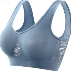 Women's Light Support Sports Bra Running Bra Open Back Bra Top No Padded Leisure Sports Jogging Running Lightweight Soft Breathable Forest Green Violet Black Solid Colored