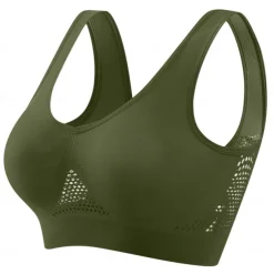 Women's Light Support Sports Bra Running Bra Open Back Bra Top No Padded Leisure Sports Jogging Running Lightweight Soft Breathable Forest Green Violet Black Solid Colored