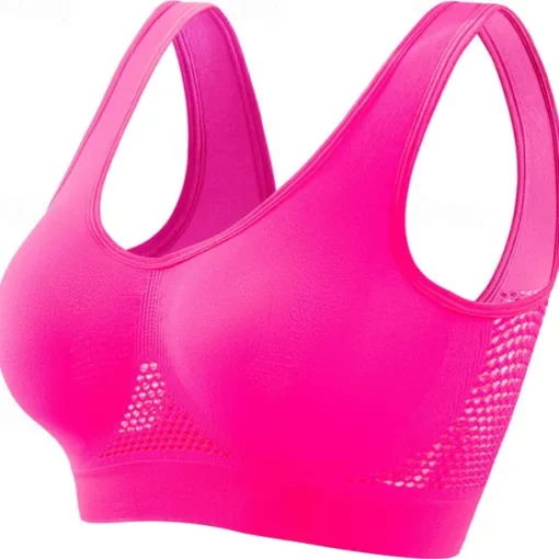 Women's Light Support Sports Bra Running Bra Open Back Bra Top No Padded Leisure Sports Jogging Running Lightweight Soft Breathable Forest Green Violet Black Solid Colored