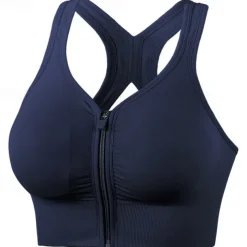 Women's Light Support Sports Bra Running Bra Open Back Removable Pad Bra Top Padded Fitness Leisure Sports Running Breathable Lightweight Soft Black Pink Blue Solid Colored