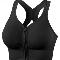 Women's Light Support Sports Bra Running Bra Open Back Removable Pad Bra Top Padded Fitness Leisure Sports Running Breathable Lightweight Soft Black Pink Blue Solid Colored