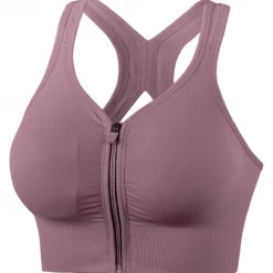 Women's Light Support Sports Bra Running Bra Open Back Removable Pad Bra Top Padded Fitness Leisure Sports Running Breathable Lightweight Soft Black Pink Blue Solid Colored